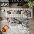 Storm Modern Abstract Gray/Cream 3 ft. x 5 ft. Area Rug