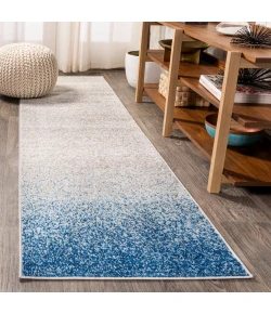 Jonathany Contemporary Pop CTP111B Blue/Cream Area Rug 2 ft. 3 in. X 8 ft. Runner