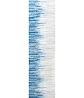 Linear Modern Half-Stripe Blue/Cream 2 ft. x 8 ft. Runner Rug