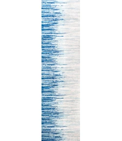 Jonathany Contemporary Pop CTP112A Blue/Cream Area Rug 2 ft. 3 in. X 8 ft. Runner