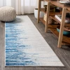 Jonathany Contemporary Pop CTP112A Blue/Cream Area Rug 2 ft. 3 in. X 8 ft. Runner