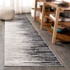 Jonathany Contemporary Pop CTP112B Gray/Cream Area Rug 2 ft. 3 in. X 8 ft. Runner