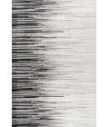 Linear Modern Half-Stripe Gray/Cream 5 ft. x 8 ft. Area Rug