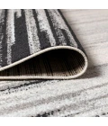 Linear Modern Half-Stripe Gray/Cream 2 ft. x 8 ft. Runner Rug