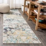 Jonathany Contemporary Pop CTP113B Blue/Beige Area Rug 2 ft. 3 in. X 8 ft. Runner