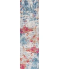 Sunset Modern Abstract Blue/Multi 2 ft. x 8 ft. Runner Rug