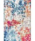 Sunset Modern Abstract Blue/Multi 4 ft. x 6 ft. Area Rug
