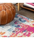 Sunset Modern Abstract Blue/Multi 2 ft. x 8 ft. Runner Rug