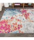 Sunset Modern Abstract Blue/Multi 4 ft. x 6 ft. Area Rug