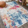 Jonathany Contemporary Pop CTP114A Blue/Multi Area Rug 5 ft. 3 in. X 7 ft. 6 in. Rectangle