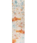 Sunset Modern Abstract Orange/Multi 2 ft. x 8 ft. Runner Rug