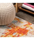Sunset Modern Abstract Orange/Multi 5 ft. x 8 ft. Area Rug