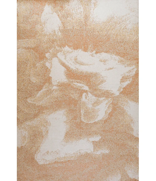 Petalo Abstract Two-Tone Modern Orange/Beige/Cream 3 ft. x 5 ft. Area Rug