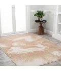 Petalo Abstract Two-Tone Modern Orange/Beige/Cream 3 ft. x 5 ft. Area Rug