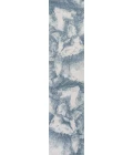 Petalo Abstract Two-Tone Modern Blue/Cream 2 ft. x 8 ft. Runner Rug