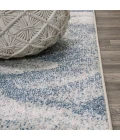 Petalo Abstract Two-Tone Modern Blue/Cream 3 ft. x 5 ft. Area Rug