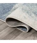 Petalo Abstract Two-Tone Modern Blue/Cream 2 ft. x 8 ft. Runner Rug