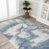Jonathany Contemporary Pop CTP200B Blue/Cream Area Rug 2 ft. 11 in. X 5 ft. Rectangle