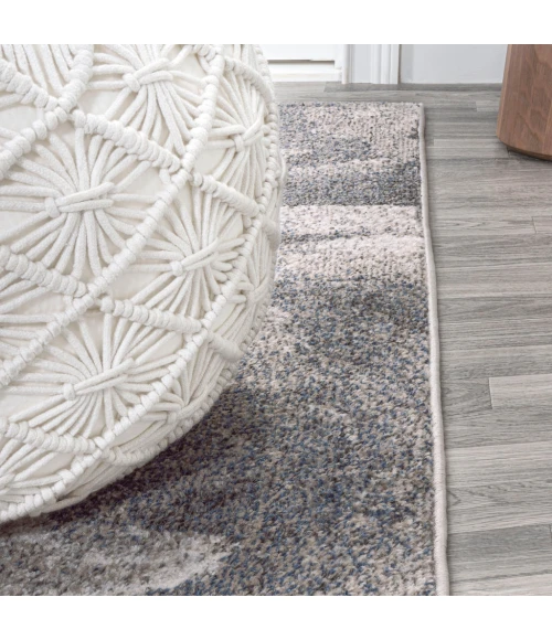 Petalo Abstract Two-Tone Modern Gray/Cream 3 ft. x 5 ft. Area Rug