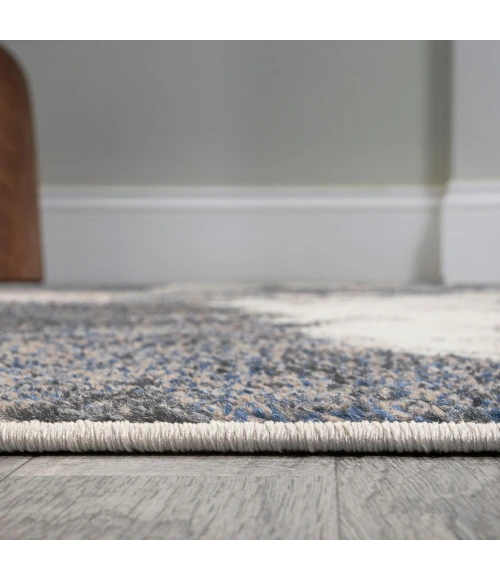 Petalo Abstract Two-Tone Modern Gray/Cream 2 ft. x 8 ft. Runner Rug