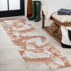 Jonathany Contemporary Pop CTP200D Orange/Cream Area Rug 2 ft. X 8 ft. Runner