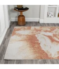 Petalo Abstract Two-Tone Modern Orange/Cream 3 ft. x 5 ft. Area Rug