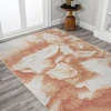 Jonathany Contemporary Pop CTP200D Orange/Cream Area Rug 2 ft. 11 in. X 5 ft. Rectangle