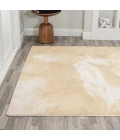 Petalo Abstract Two-Tone Modern Gold/Cream 3 ft. x 5 ft. Area Rug