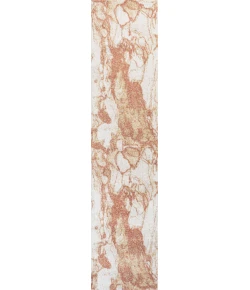 Jonathany Contemporary Pop CTP201A Orange/Cream Area Rug 2 ft. X 8 ft. Runner