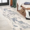 Jonathany Contemporary Pop CTP201B Blue/Cream Area Rug 2 ft. X 8 ft. Runner