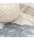 Marmo Abstract Marbled Modern Blue/Cream 2 ft. x 8 ft. Runner Rug