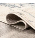 Marmo Abstract Marbled Modern Blue/Cream 2 ft. x 8 ft. Runner Rug