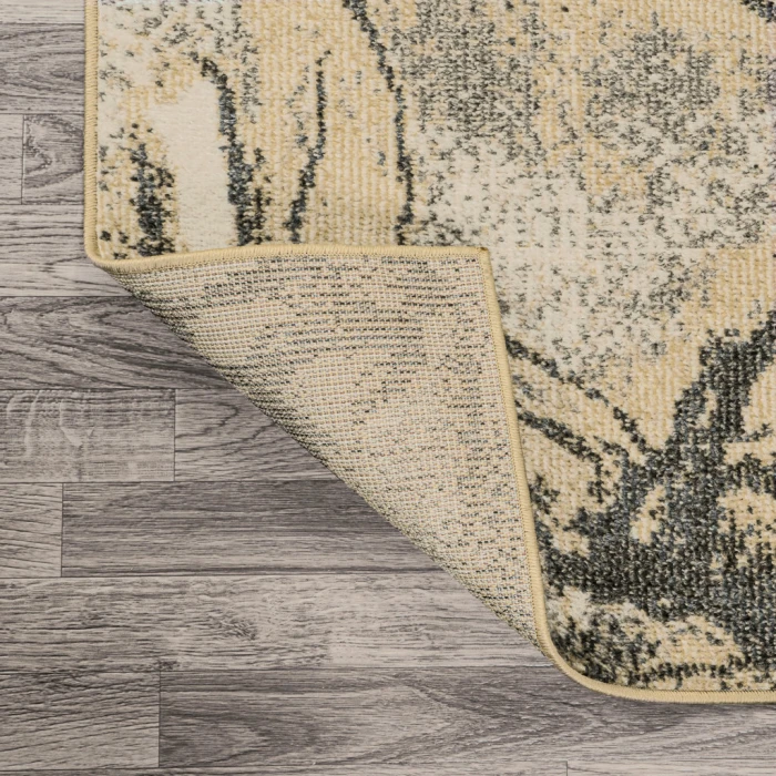 Marmo Abstract Marbled Modern Gold/Gray 8 ft. x 10 ft. Area Rug