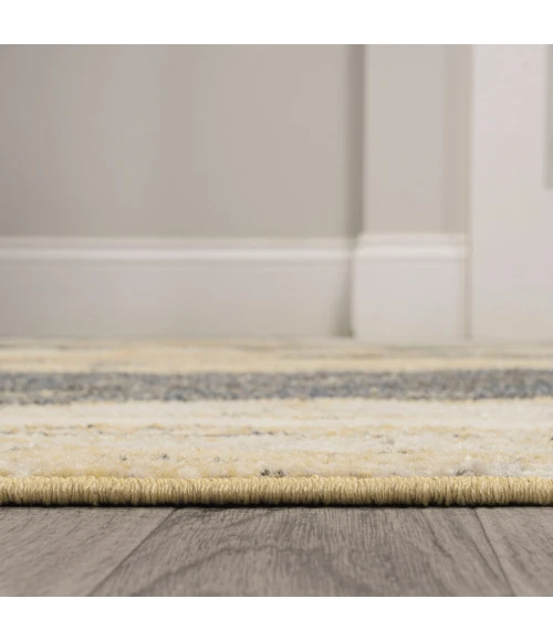 Marmo Abstract Marbled Modern Gold/Gray 2 ft. x 8 ft. Runner Rug