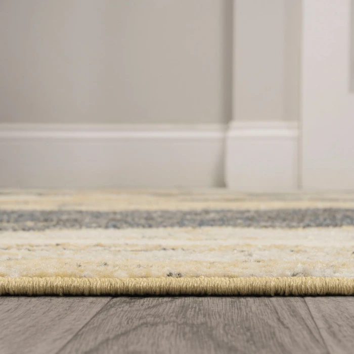 Marmo Abstract Marbled Modern Gold/Gray 2 ft. x 8 ft. Runner Rug