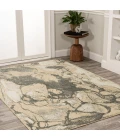 Marmo Abstract Marbled Modern Gold/Gray 3 ft. x 5 ft. Area Rug