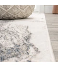 Marmo Abstract Marbled Modern Gray/Cream 4 ft. x 6 ft. Area Rug