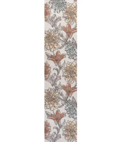 Jonathany Contemporary Pop CTP202B Orange/Blue/Cream Area Rug 2 ft. X 8 ft. Runner