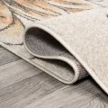 Giglio Modern Botanical Flower Orange/Blue/Cream 5 ft. x 8 ft. Area Rug