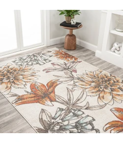 Jonathany Contemporary Pop CTP202B Orange/Blue/Cream Area Rug 2 ft. 11 in. X 5 ft. Rectangle