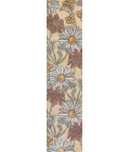 Dizi Modern Botanical Wildflower Yellow/Ivory/Red 2 ft. x 8 ft. Runner Rug