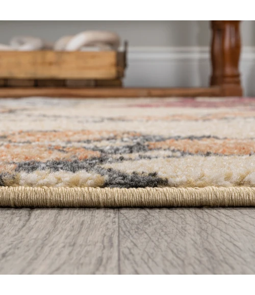 Dizi Modern Botanical Wildflower Yellow/Ivory/Red 2 ft. x 8 ft. Runner Rug