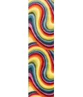 Flow Abstract Swirl Red/Yellow/Blue 2 ft. x 8 ft. Runner Rug