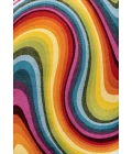 Flow Abstract Swirl Red/Yellow/Blue 3 ft. x 5 ft. Area Rug
