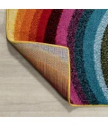 Flow Abstract Swirl Red/Yellow/Blue 3 ft. x 5 ft. Area Rug