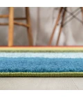 Prism Geometric Striped Orange/Green/Blue 2 ft. x 8 ft. Runner Rug