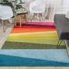 Jonathany Dazzle DZC101A Orange/Green/Blue Area Rug 4 ft. X 6 ft. Rectangle