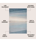 Jonathan Y DAZZLE Blue DZC102B 7ft.-10in. X 10ft. Rect. Rug