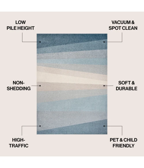 Jonathan Y DAZZLE Blue Rug DZC101D 5ft.3in.X7ft.7in. - Rugs Town