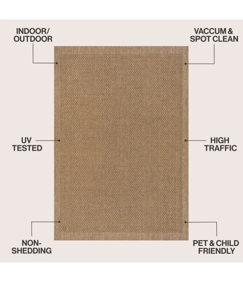 Jonathan Y FAUX VERDE Brown FXV101A-8 5ft.1in. X 7ft.7in. Rect. Rug